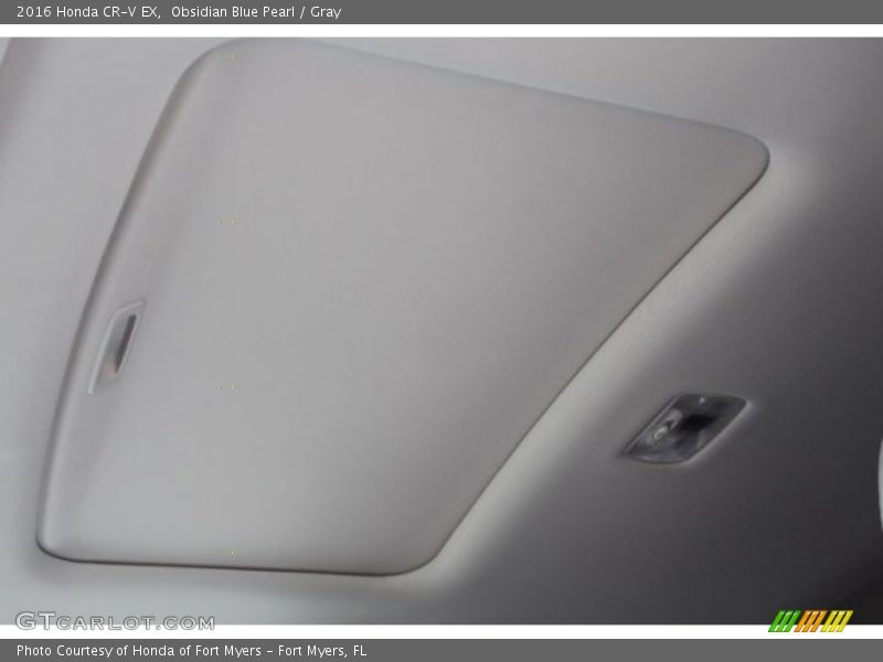 Obsidian Blue Pearl / Gray 2016 Honda CR-V EX