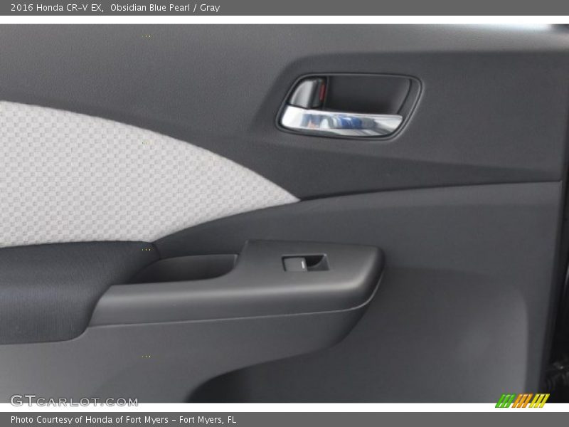 Obsidian Blue Pearl / Gray 2016 Honda CR-V EX
