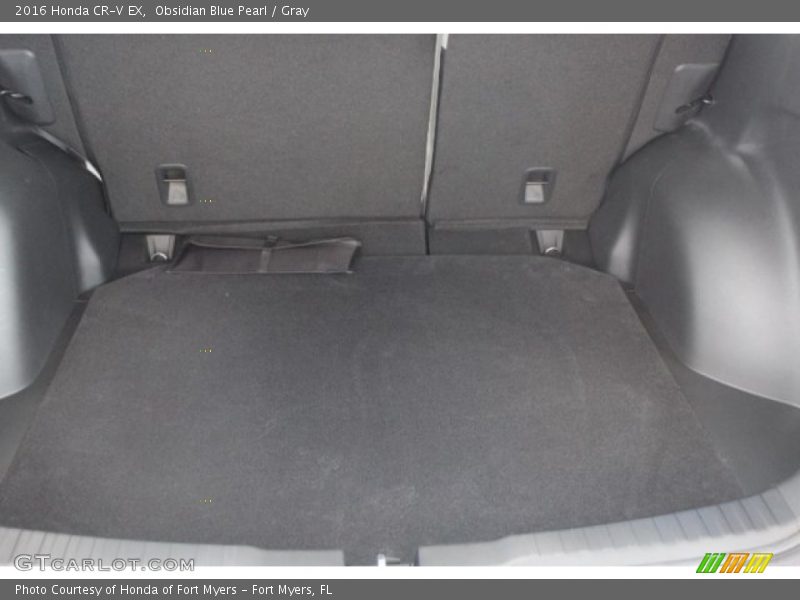 Obsidian Blue Pearl / Gray 2016 Honda CR-V EX