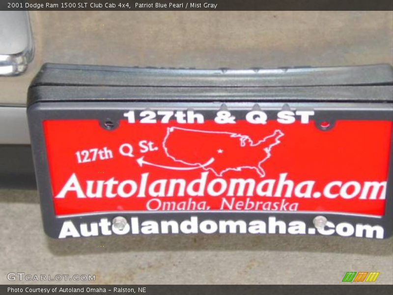 Patriot Blue Pearl / Mist Gray 2001 Dodge Ram 1500 SLT Club Cab 4x4