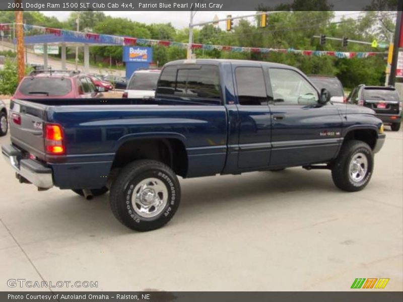 Patriot Blue Pearl / Mist Gray 2001 Dodge Ram 1500 SLT Club Cab 4x4