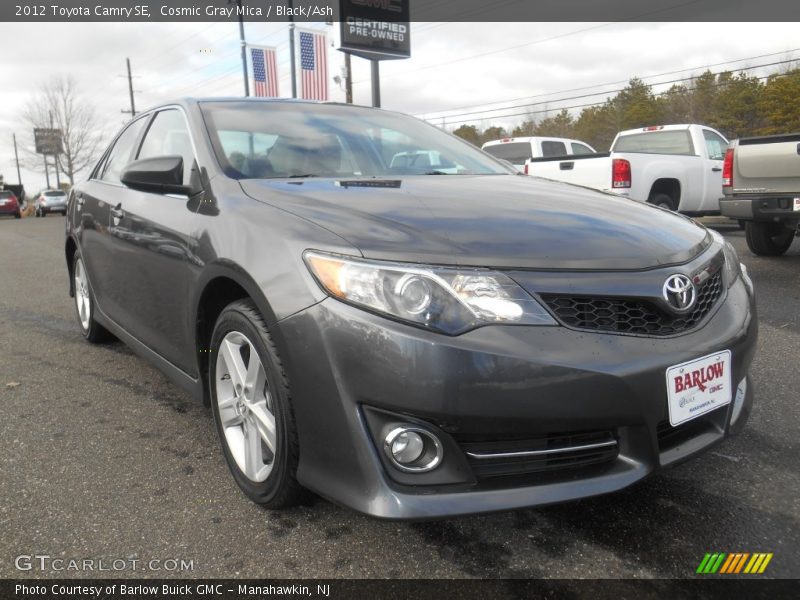 Cosmic Gray Mica / Black/Ash 2012 Toyota Camry SE