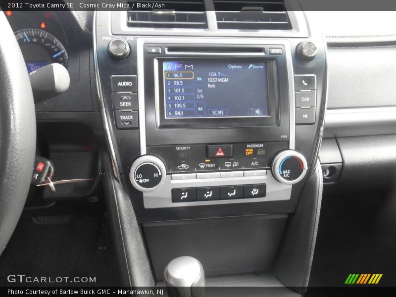 Cosmic Gray Mica / Black/Ash 2012 Toyota Camry SE