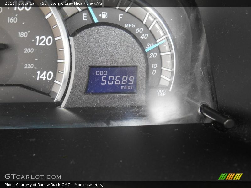 Cosmic Gray Mica / Black/Ash 2012 Toyota Camry SE