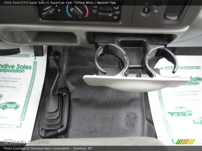 Oxford White / Medium Flint 2002 Ford F250 Super Duty XL SuperCab 4x4