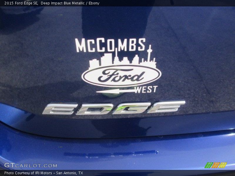Deep Impact Blue Metallic / Ebony 2015 Ford Edge SE