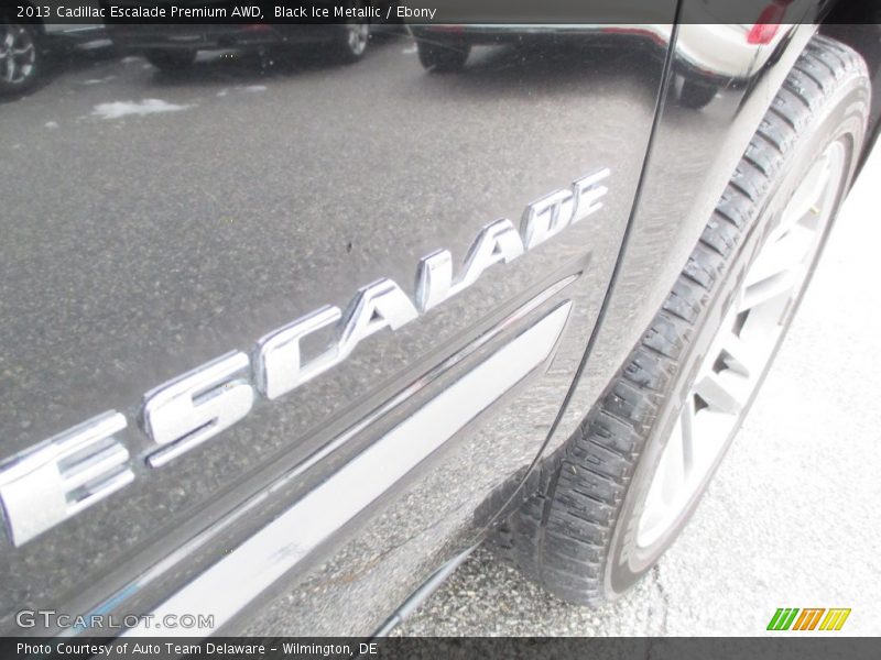 Black Ice Metallic / Ebony 2013 Cadillac Escalade Premium AWD