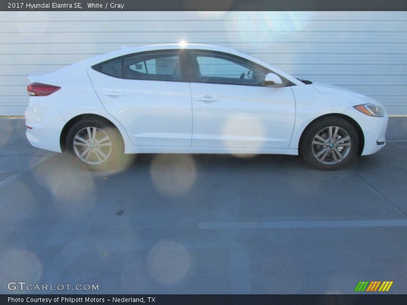 White / Gray 2017 Hyundai Elantra SE