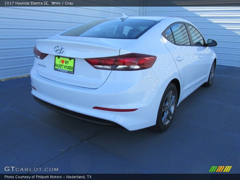 White / Gray 2017 Hyundai Elantra SE