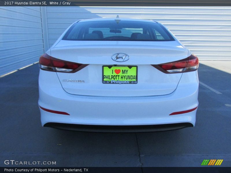 White / Gray 2017 Hyundai Elantra SE