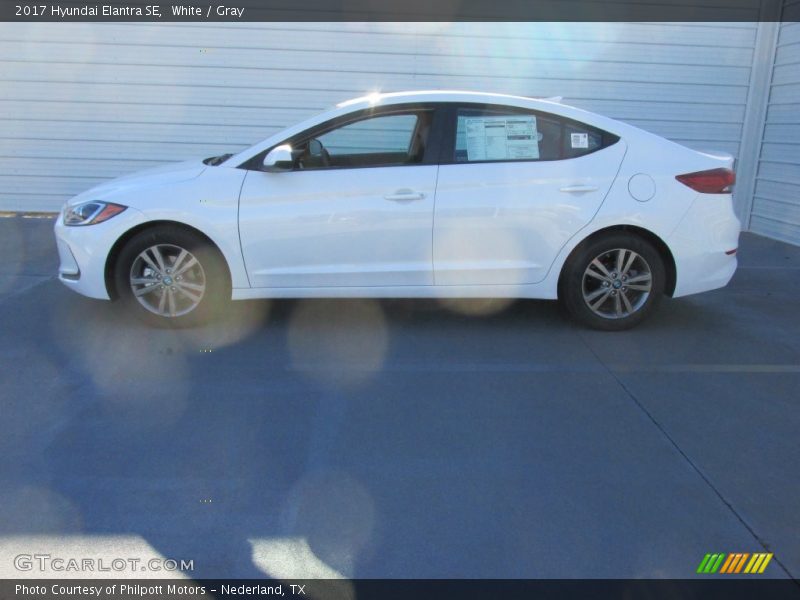 White / Gray 2017 Hyundai Elantra SE
