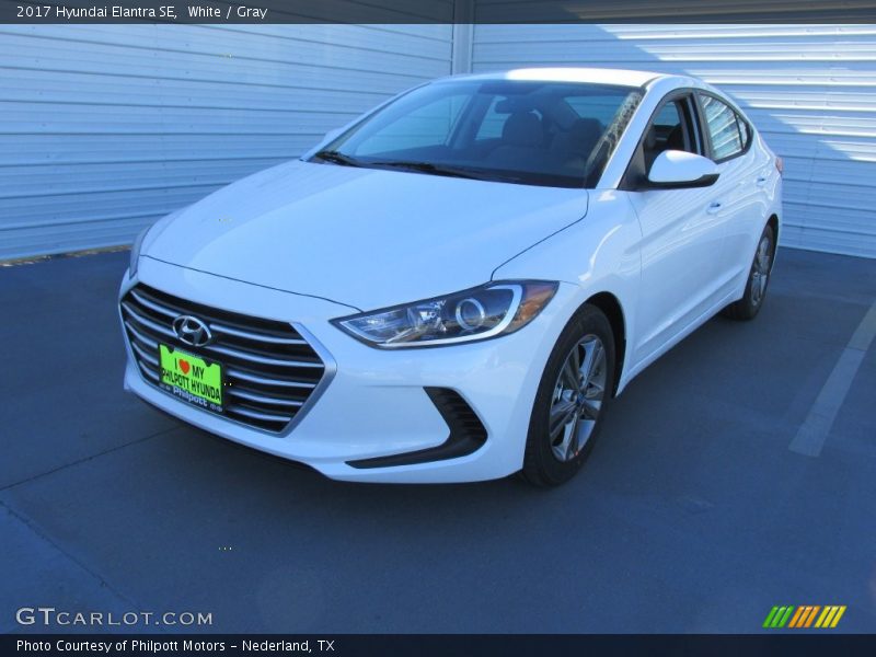 White / Gray 2017 Hyundai Elantra SE