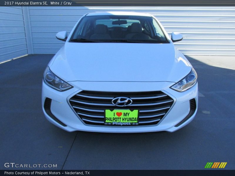 White / Gray 2017 Hyundai Elantra SE