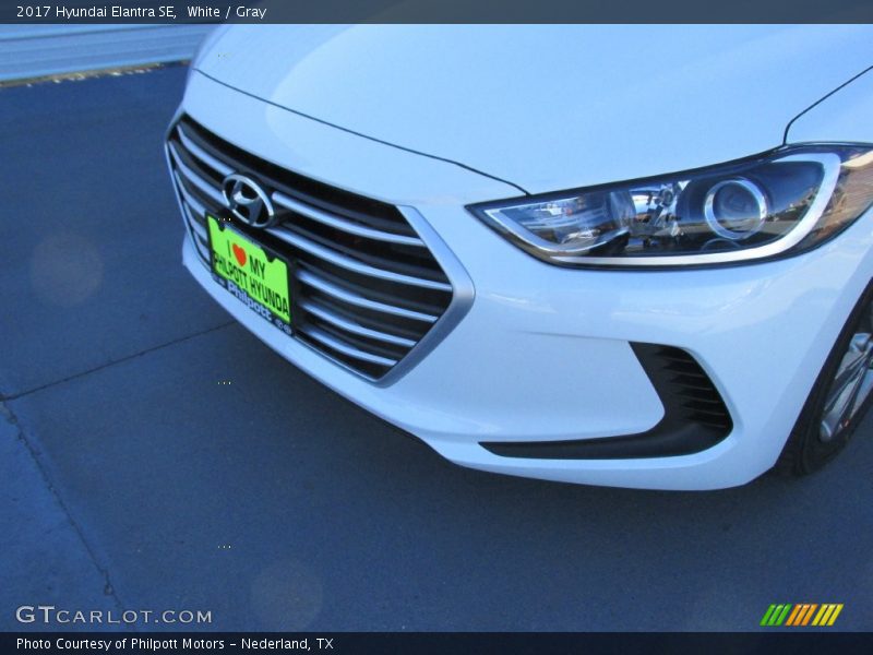 White / Gray 2017 Hyundai Elantra SE
