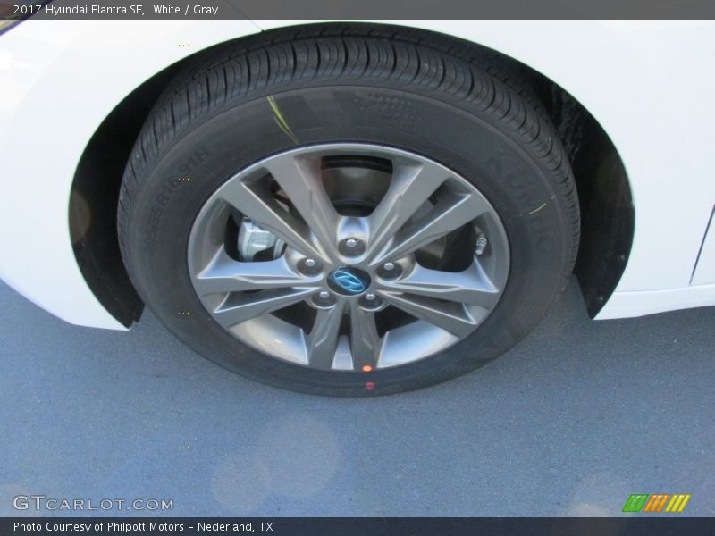 White / Gray 2017 Hyundai Elantra SE
