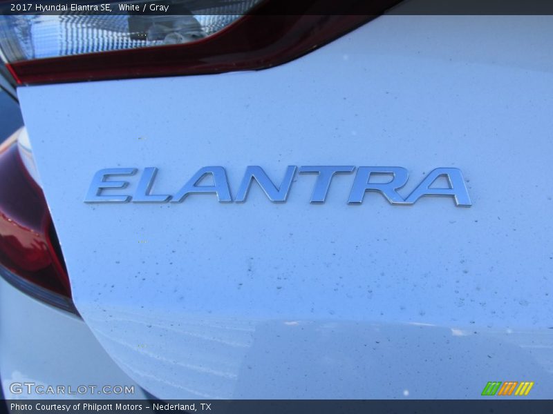 White / Gray 2017 Hyundai Elantra SE