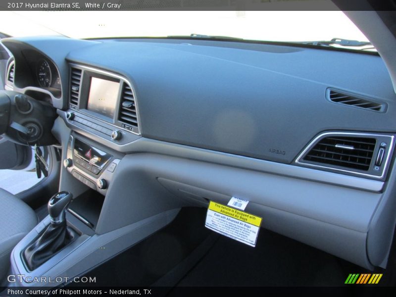 White / Gray 2017 Hyundai Elantra SE