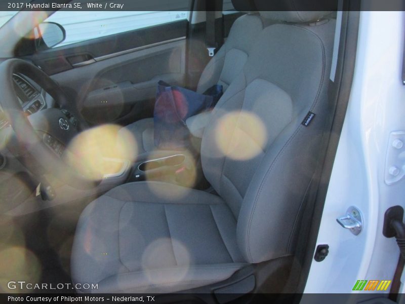 White / Gray 2017 Hyundai Elantra SE