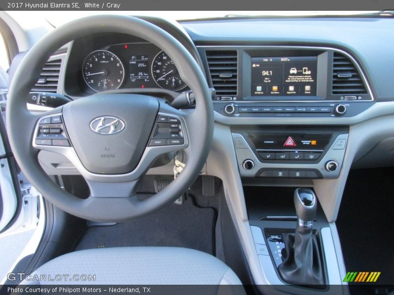 White / Gray 2017 Hyundai Elantra SE