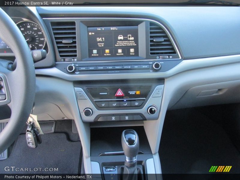White / Gray 2017 Hyundai Elantra SE