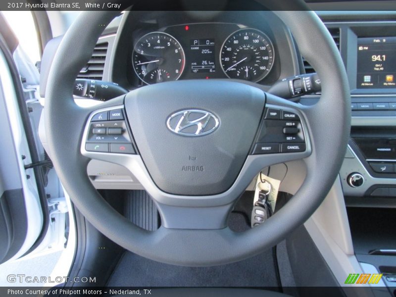 White / Gray 2017 Hyundai Elantra SE