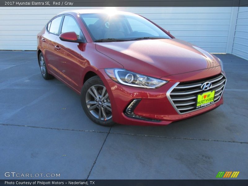 Red / Gray 2017 Hyundai Elantra SE