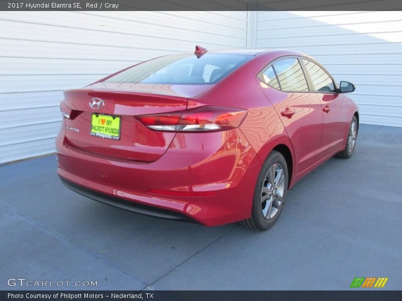 Red / Gray 2017 Hyundai Elantra SE