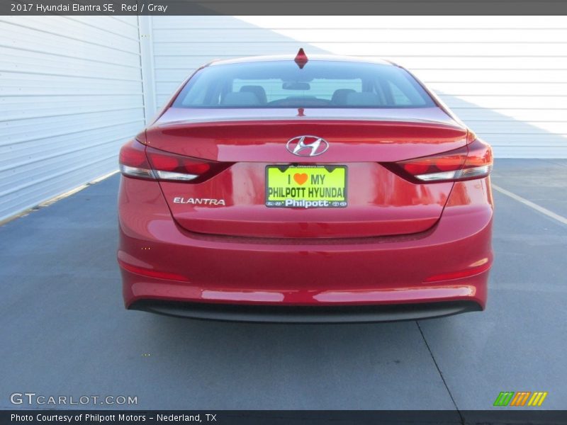 Red / Gray 2017 Hyundai Elantra SE