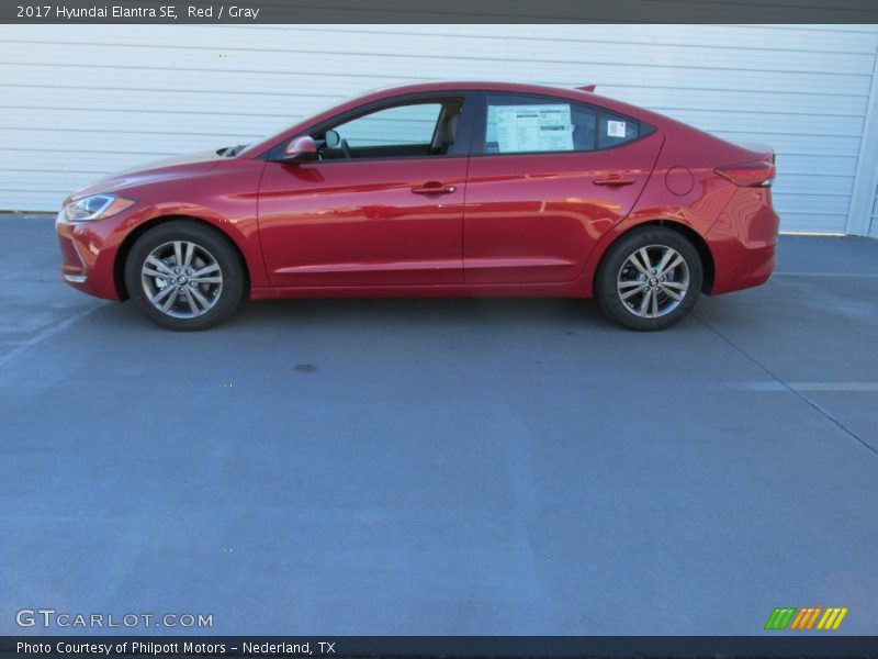 Red / Gray 2017 Hyundai Elantra SE