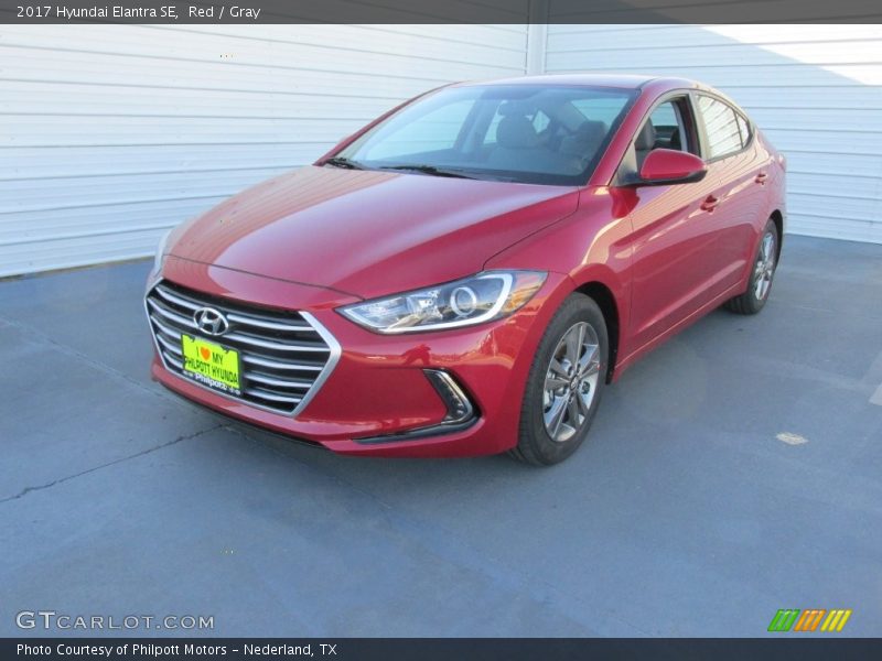 Red / Gray 2017 Hyundai Elantra SE