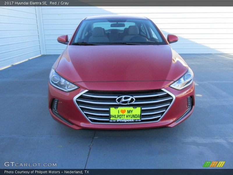 Red / Gray 2017 Hyundai Elantra SE