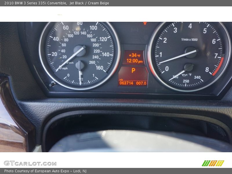 Jet Black / Cream Beige 2010 BMW 3 Series 335i Convertible