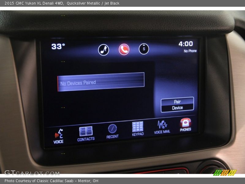 Quicksilver Metallic / Jet Black 2015 GMC Yukon XL Denali 4WD