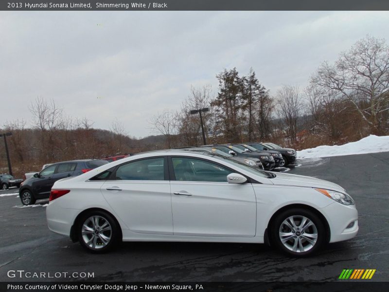 Shimmering White / Black 2013 Hyundai Sonata Limited