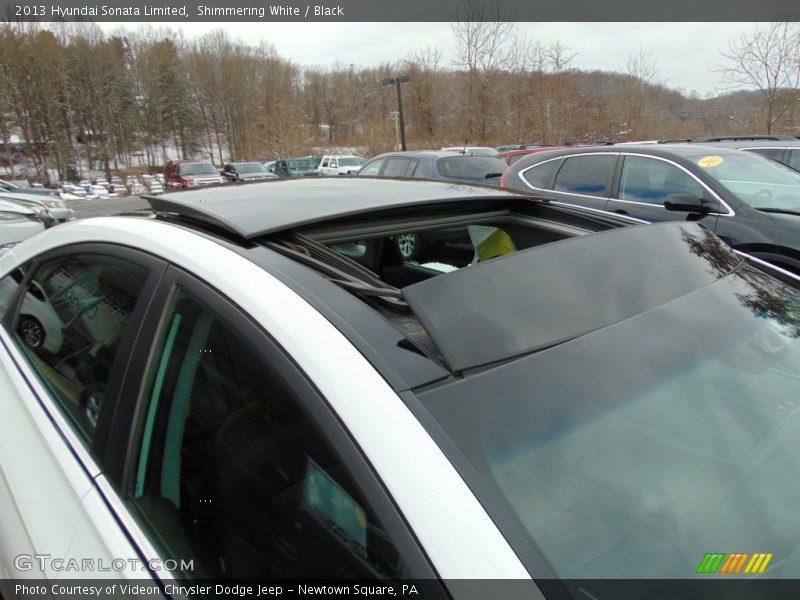 Shimmering White / Black 2013 Hyundai Sonata Limited