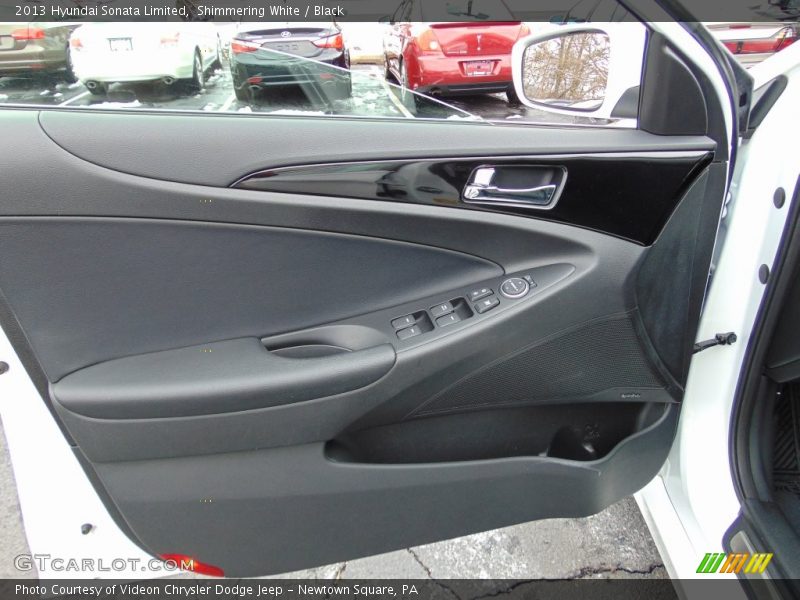Shimmering White / Black 2013 Hyundai Sonata Limited