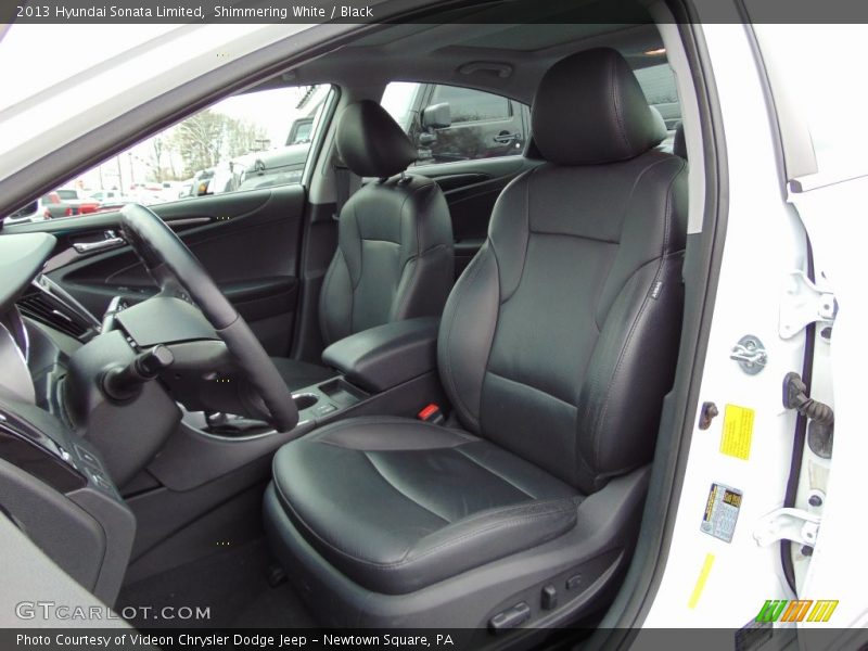 Shimmering White / Black 2013 Hyundai Sonata Limited