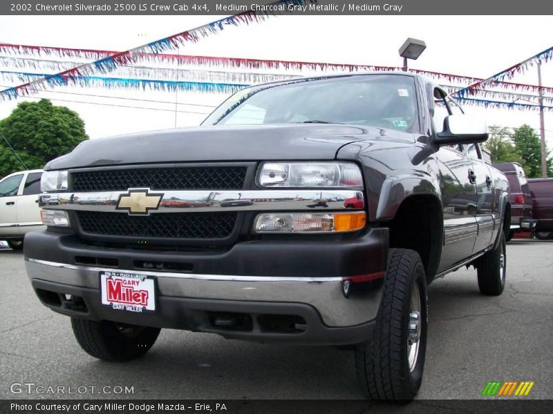 Medium Charcoal Gray Metallic / Medium Gray 2002 Chevrolet Silverado 2500 LS Crew Cab 4x4
