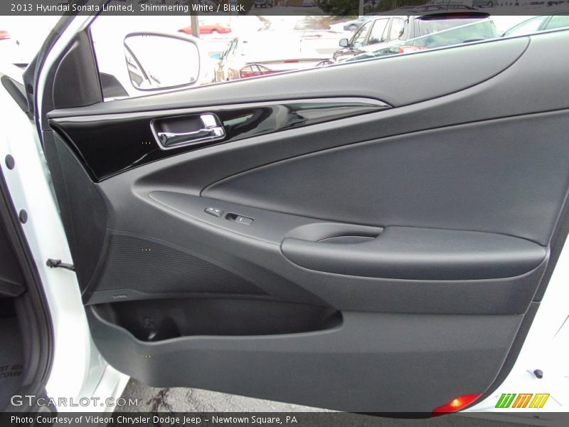 Shimmering White / Black 2013 Hyundai Sonata Limited