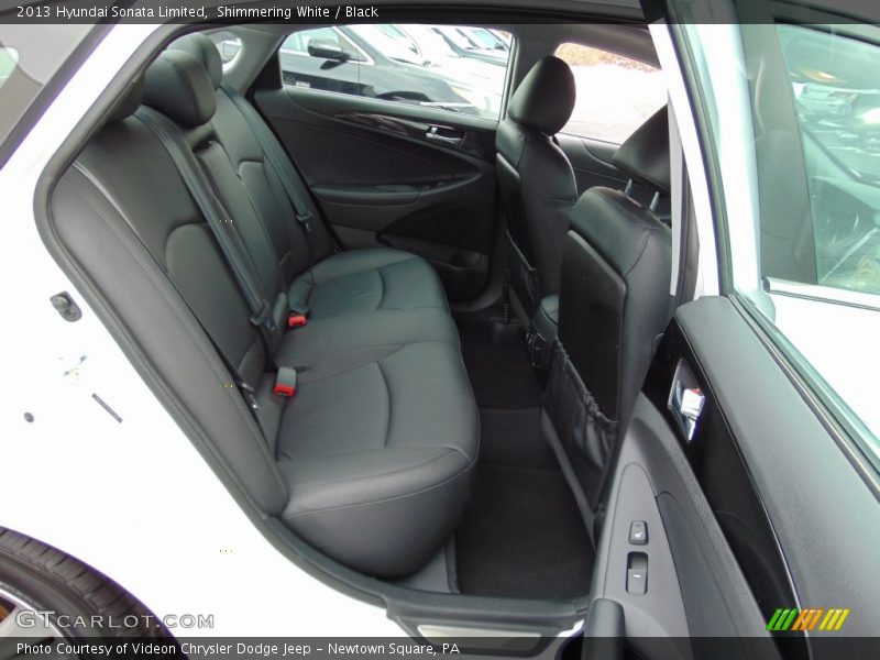 Shimmering White / Black 2013 Hyundai Sonata Limited