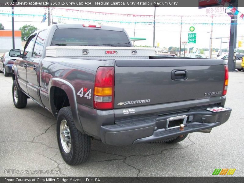 Medium Charcoal Gray Metallic / Medium Gray 2002 Chevrolet Silverado 2500 LS Crew Cab 4x4