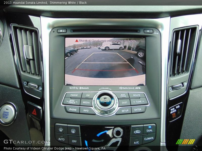 Shimmering White / Black 2013 Hyundai Sonata Limited