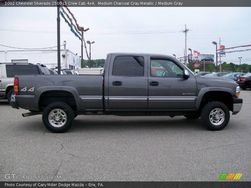 Medium Charcoal Gray Metallic / Medium Gray 2002 Chevrolet Silverado 2500 LS Crew Cab 4x4