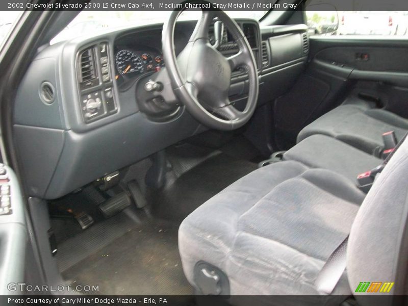Medium Charcoal Gray Metallic / Medium Gray 2002 Chevrolet Silverado 2500 LS Crew Cab 4x4