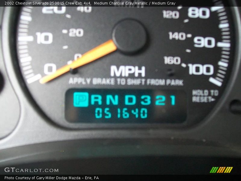 Medium Charcoal Gray Metallic / Medium Gray 2002 Chevrolet Silverado 2500 LS Crew Cab 4x4