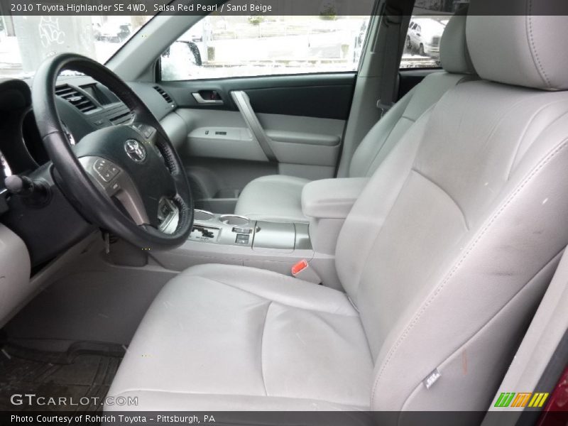 Salsa Red Pearl / Sand Beige 2010 Toyota Highlander SE 4WD