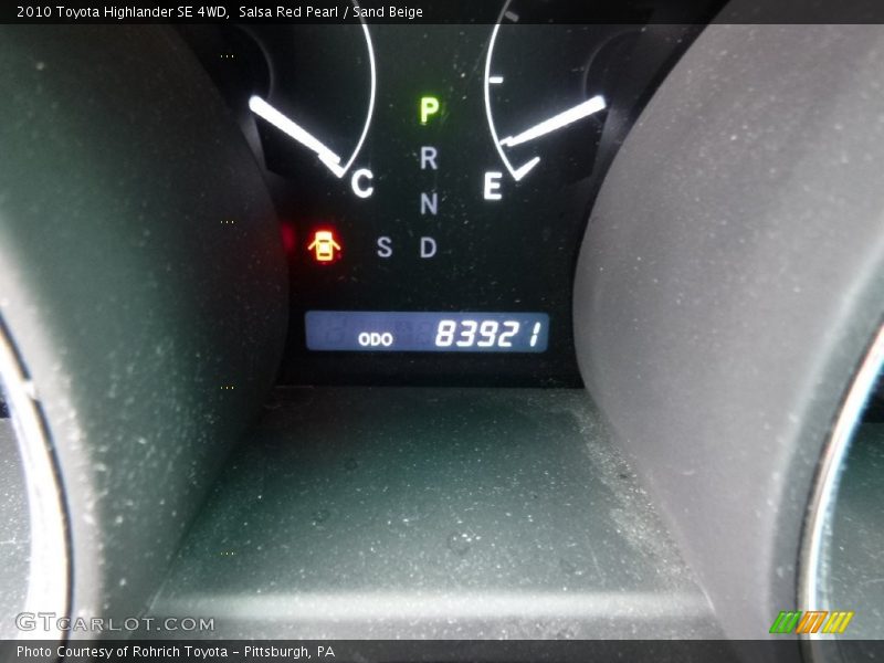 Salsa Red Pearl / Sand Beige 2010 Toyota Highlander SE 4WD