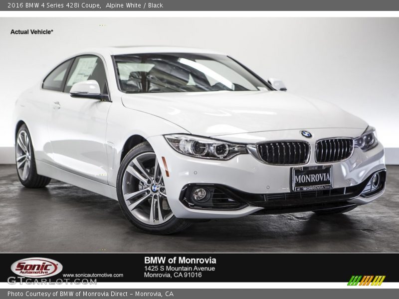 Alpine White / Black 2016 BMW 4 Series 428i Coupe