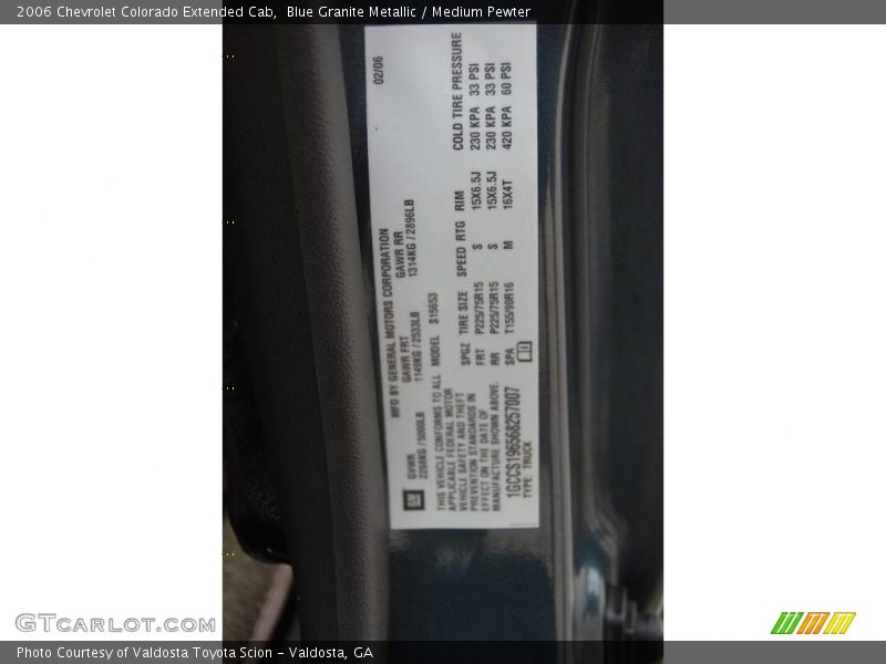 Blue Granite Metallic / Medium Pewter 2006 Chevrolet Colorado Extended Cab