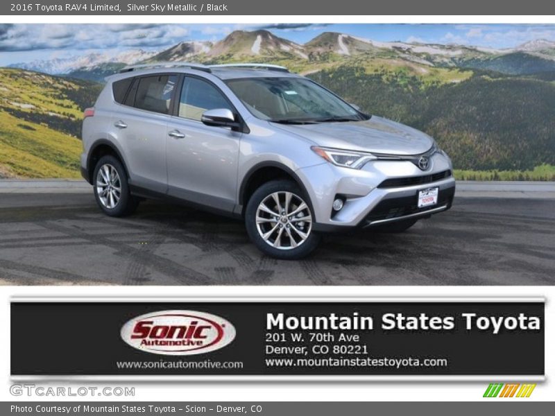 Silver Sky Metallic / Black 2016 Toyota RAV4 Limited